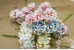 Daisy Silk artificial flowers on WIRE, 4 cm - Pack of 6